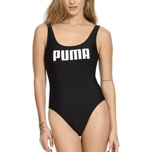 PUMA Women's Scoop Back One Piece Swimsuit Size M Sleeveless Comfort Beach New